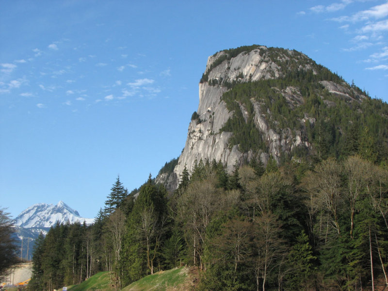 The Stawamus Chief and Mt Garibaldi from Shannon Falls Provincial Park