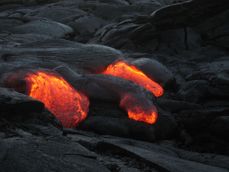 Close encounter with lava in Hawaii Volcanoes National Park