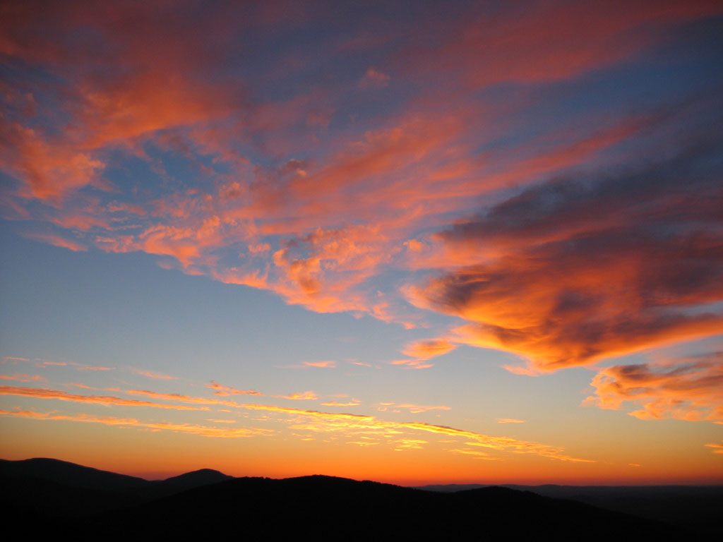 Sunrise from Skyline Drive, Shenandoah NP, Virginia